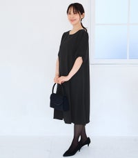 ＜新色＞リボンスリーブワンピース 授乳服 マタニティ服 フォーマル授乳服 日本製【授乳服・マタニティウェア・授乳ブラ】