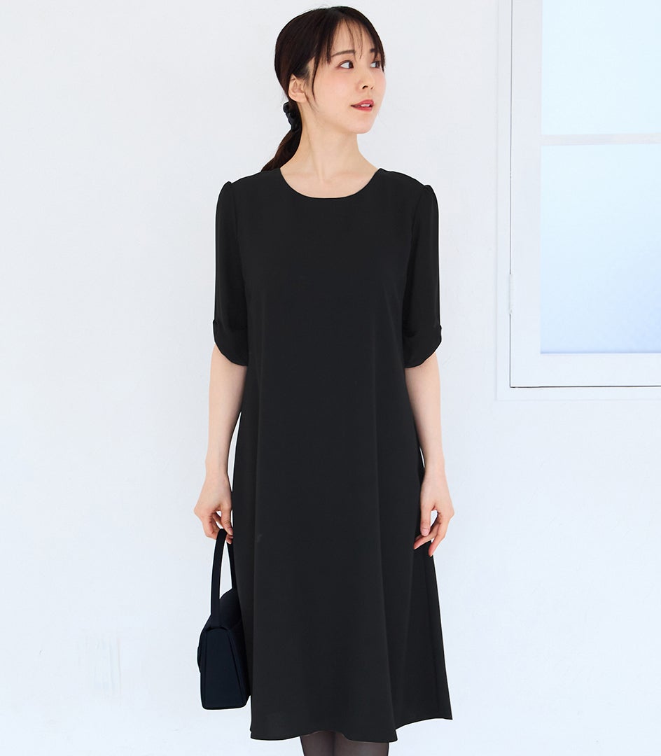 ＜新色＞リボンスリーブワンピース 授乳服 マタニティ服 フォーマル授乳服 日本製【授乳服・マタニティウェア・授乳ブラ】