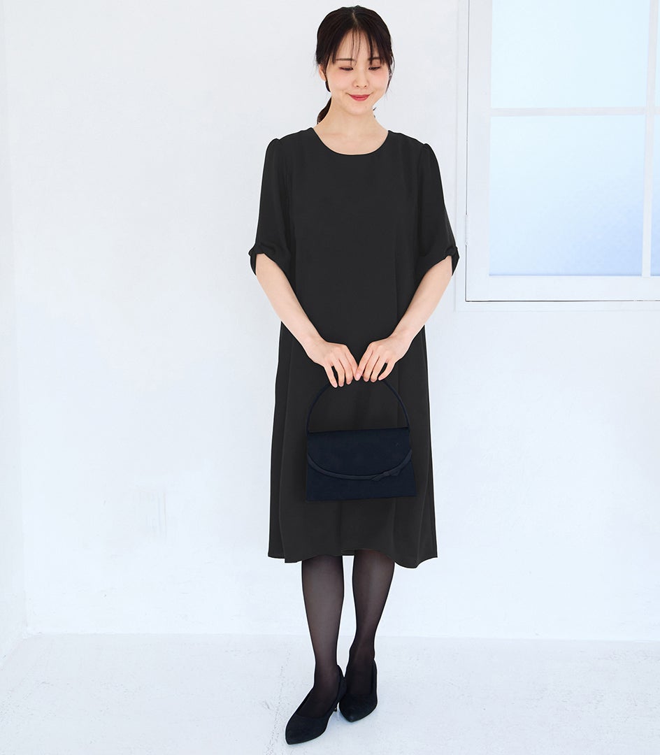 ＜新色＞リボンスリーブワンピース 授乳服 マタニティ服 フォーマル授乳服 日本製【授乳服・マタニティウェア・授乳ブラ】