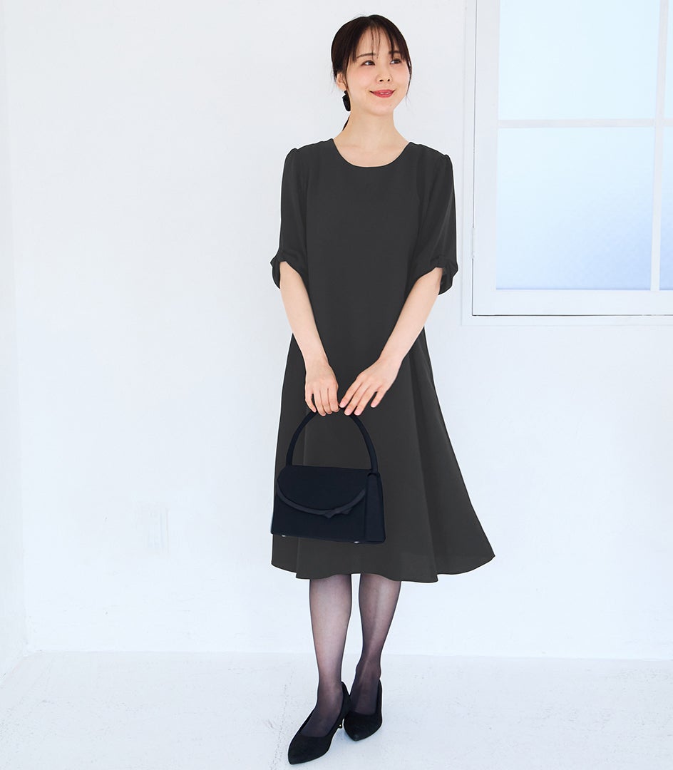 ＜新色＞リボンスリーブワンピース 授乳服 マタニティ服 フォーマル授乳服 日本製【授乳服・マタニティウェア・授乳ブラ】