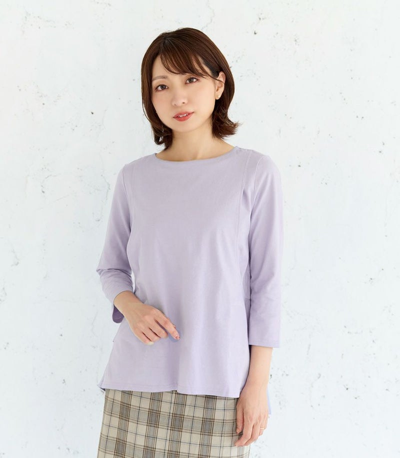 ダブルフレアーカットソー 授乳服 マタニティ服 日本製