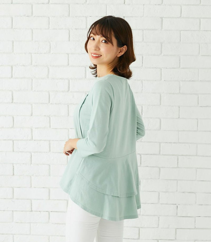 ダブルフレアーカットソー 授乳服 マタニティ服 日本製