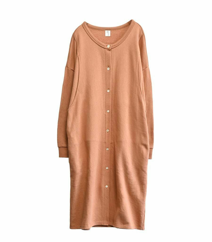 【試着OK】コットン裏毛パジャマワンピース　授乳服 マタニティ服 日本製【授乳服・マタニティウェア・授乳ブラ】