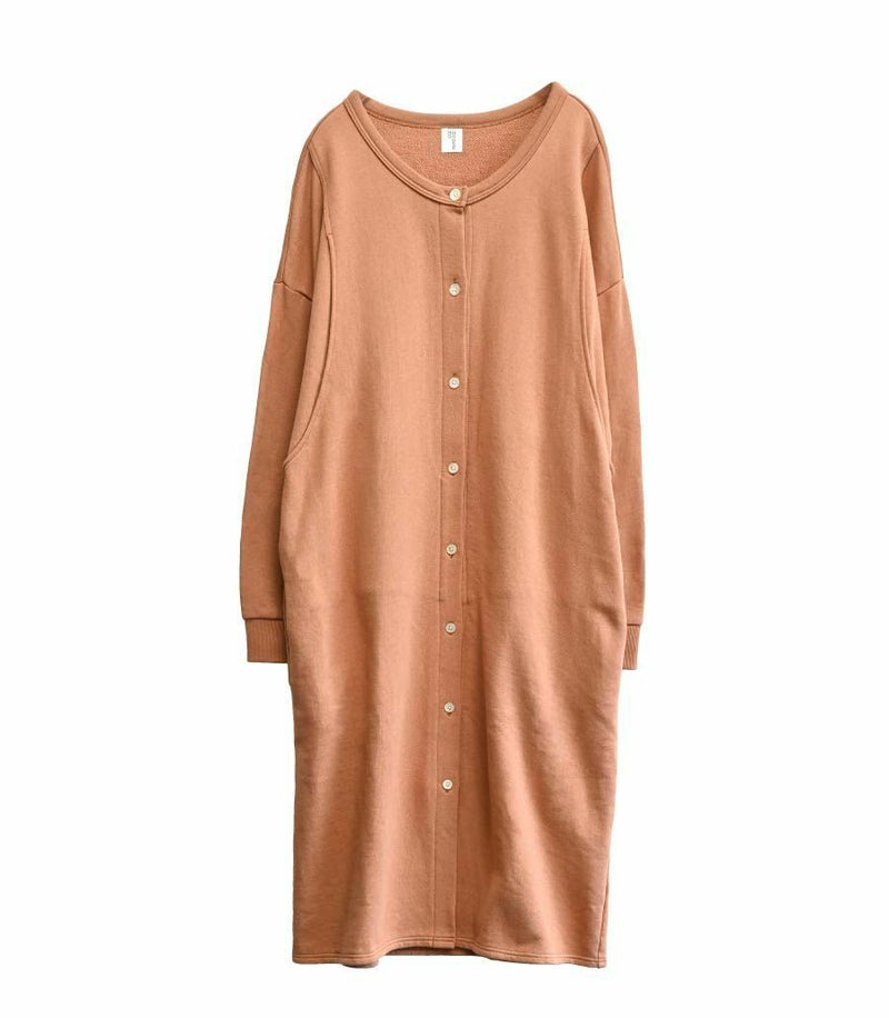 【試着OK】コットン裏毛パジャマワンピース　授乳服 マタニティ服 日本製【授乳服・マタニティウェア・授乳ブラ】