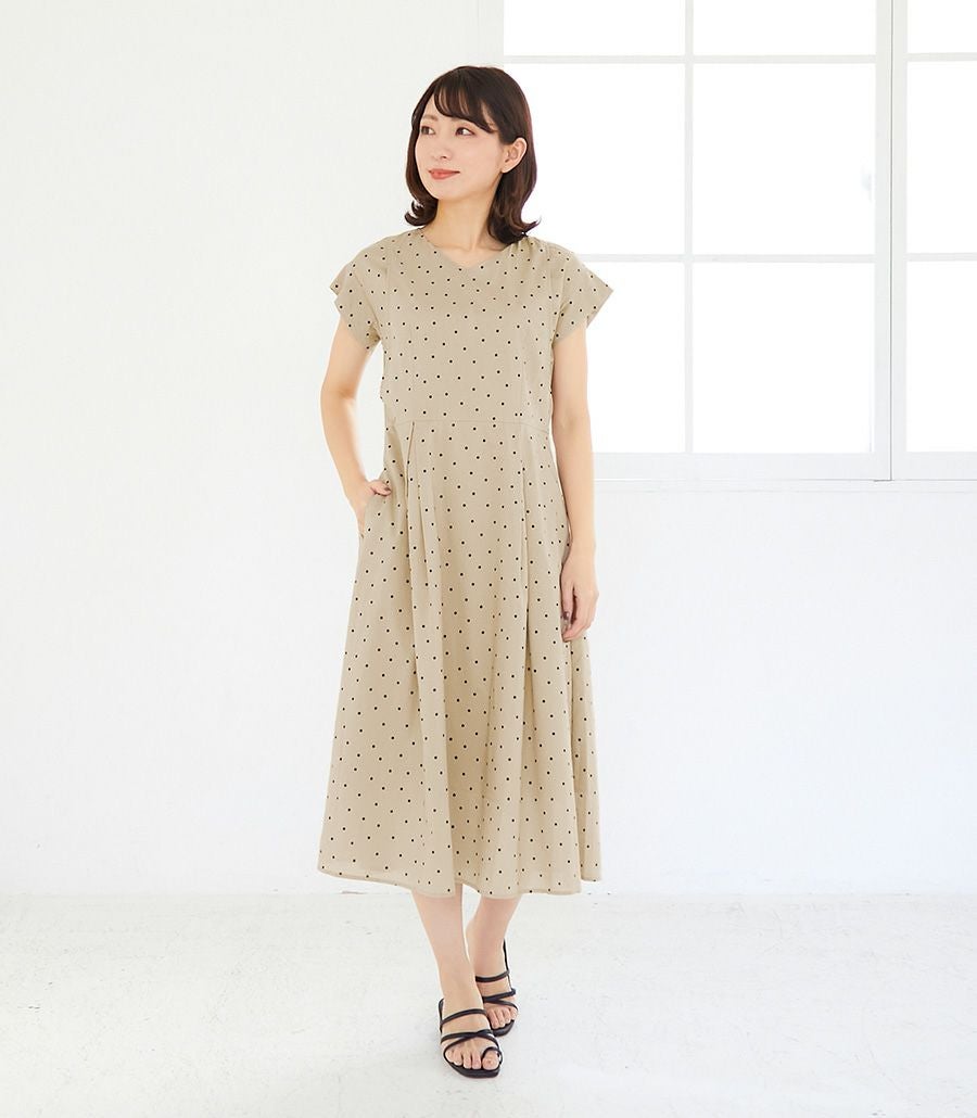 ジョーゼットワンピ 授乳服 マタニティ服 日本製 授乳服 マタニティ服