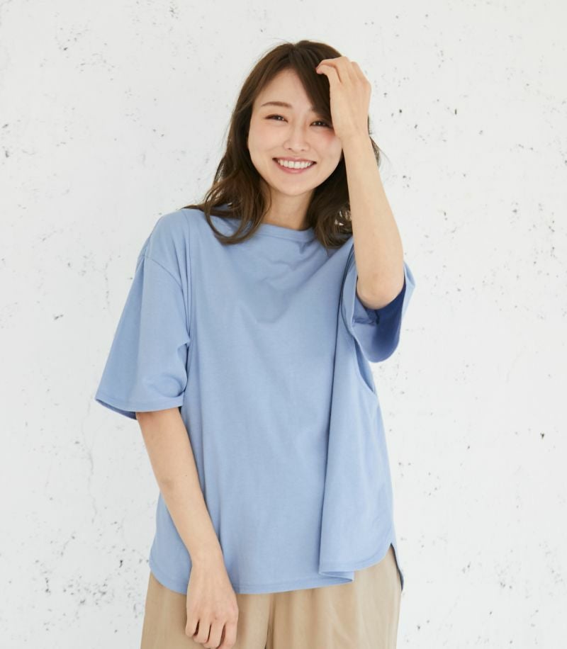 シンプルTシャツ 授乳服 マタニティ服 日本製