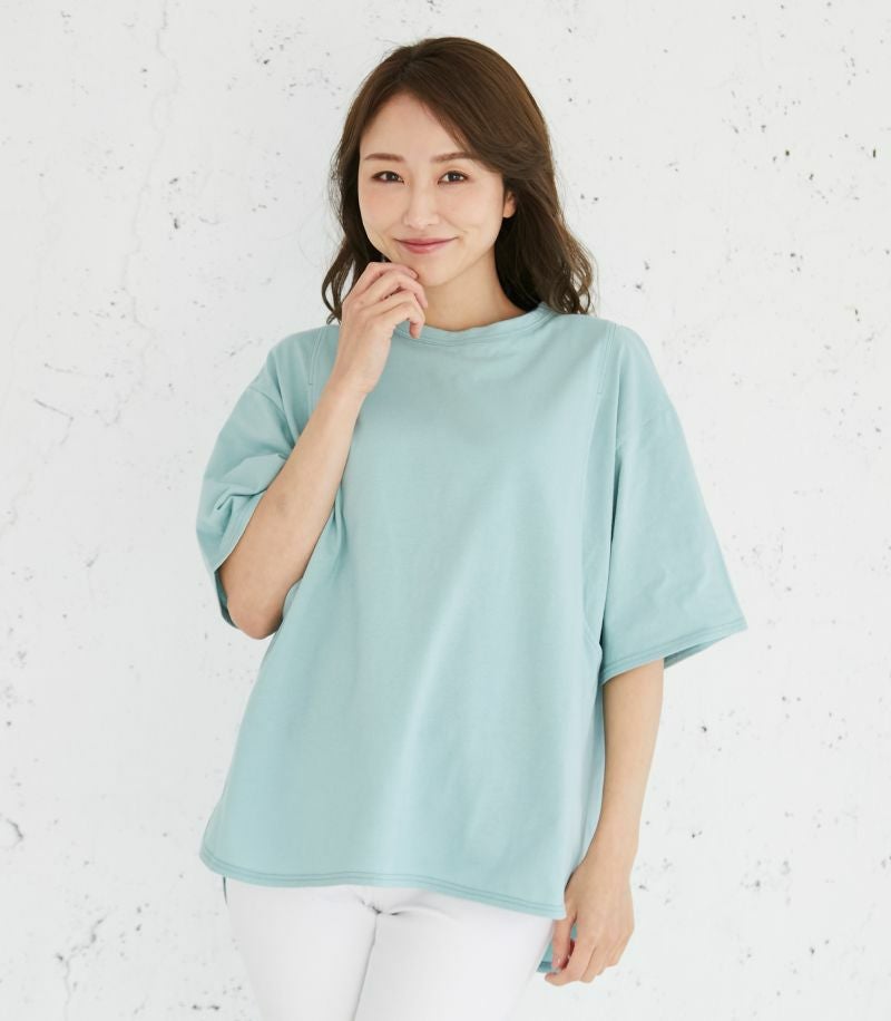 シンプルTシャツ 授乳服 マタニティ服 日本製