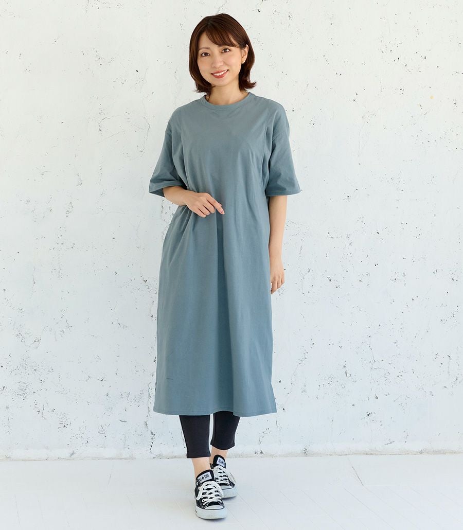 シンプルワンピース 授乳服 マタニティ服 日本製 | 授乳服・マタニティ