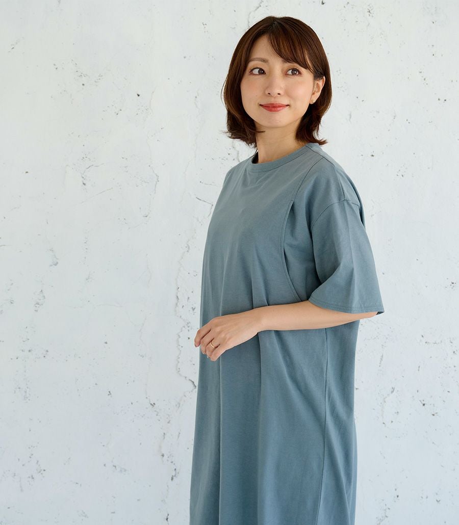シンプルワンピース 授乳服 マタニティ服 日本製 | 授乳服・マタニティ