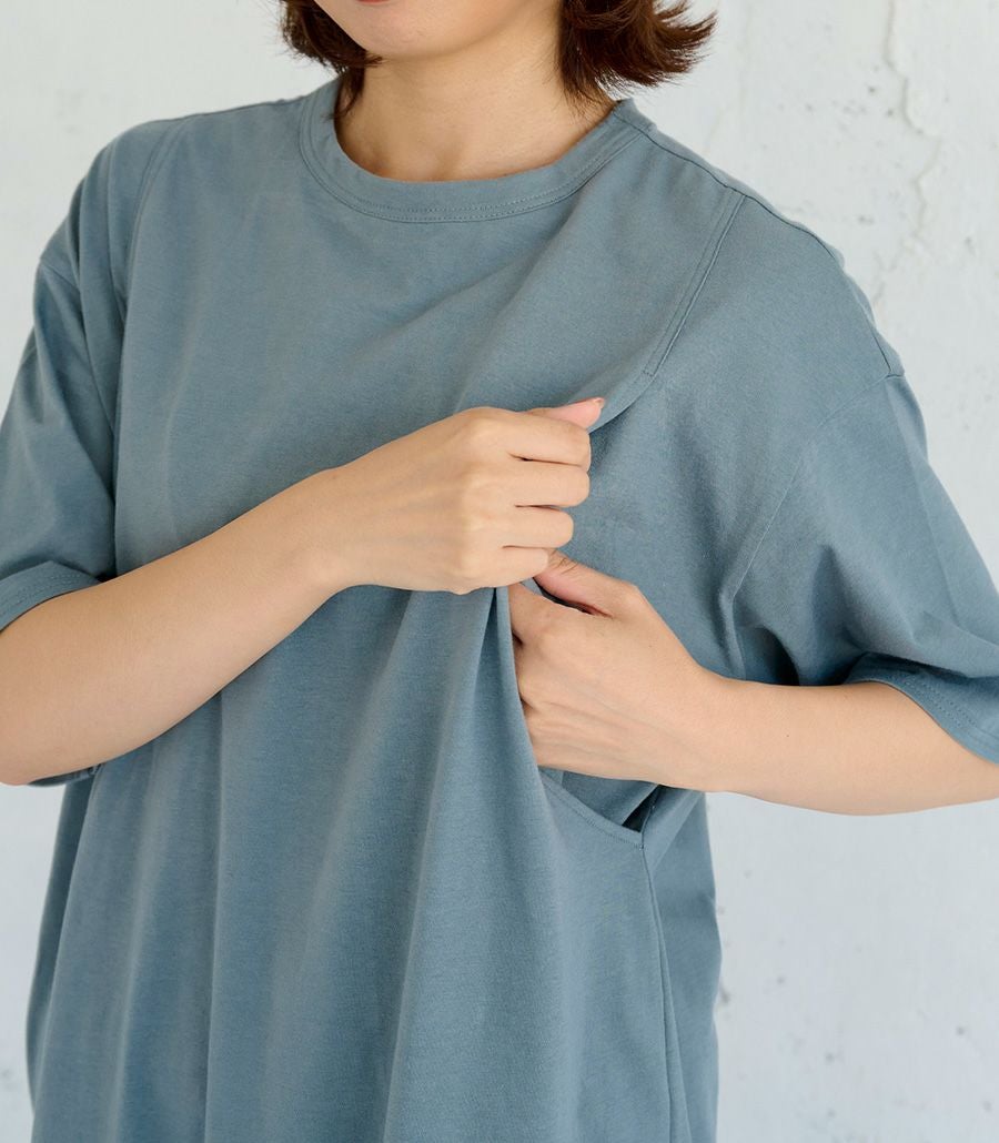 シンプルワンピース 授乳服 マタニティ服 日本製 | 授乳服・マタニティ