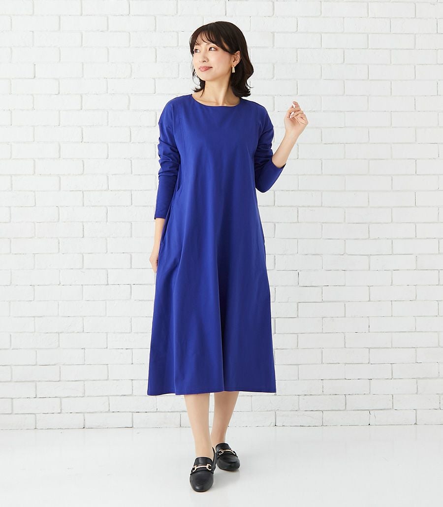 Aラインフレアーワンピース 授乳服 マタニティ服 日本製 授乳服
