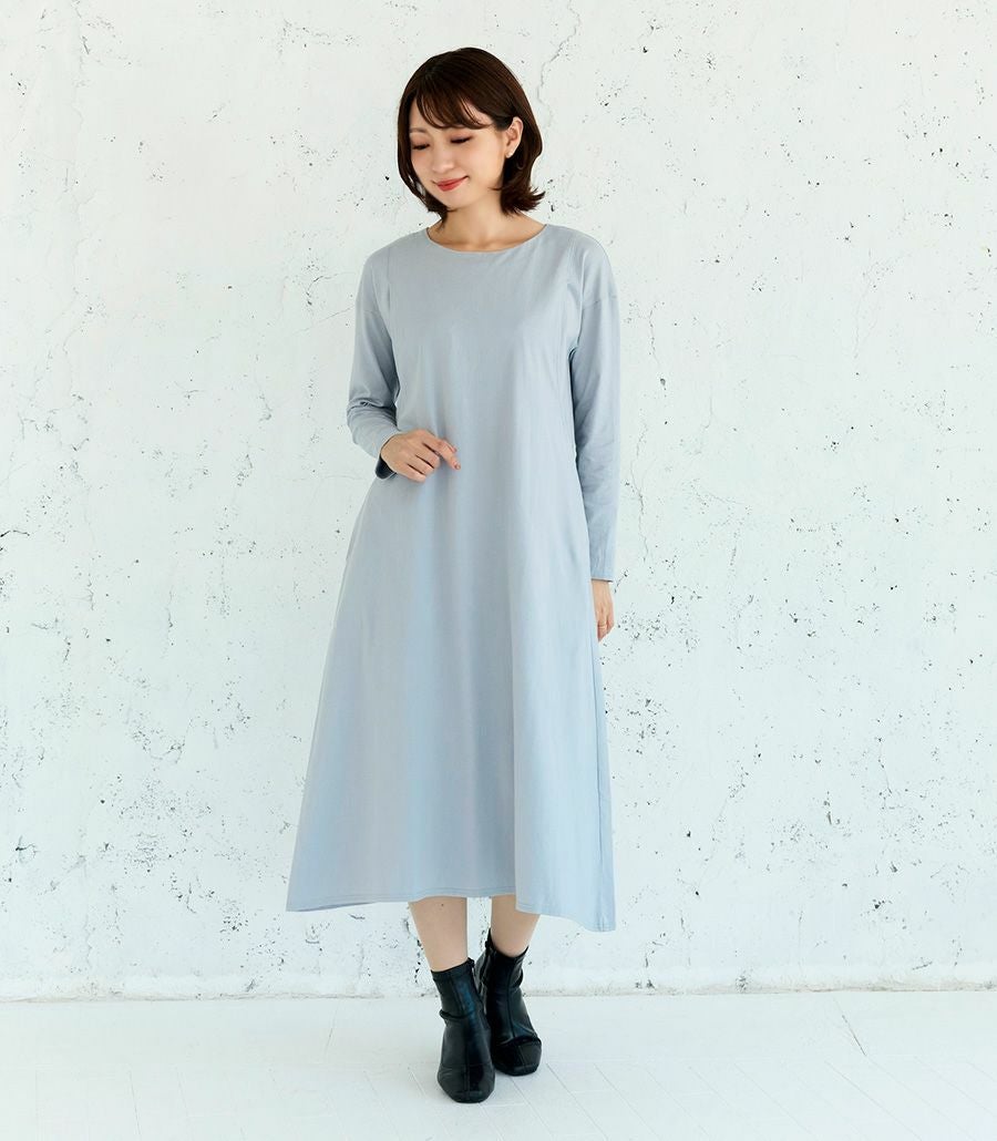 Aラインフレアーワンピース 授乳服 マタニティ服 日本製 授乳服