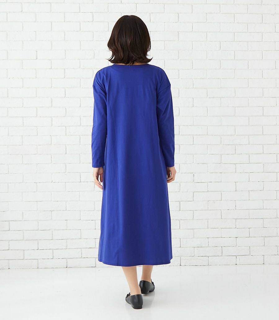 Aラインフレアーワンピース 授乳服 マタニティ服 日本製 授乳服