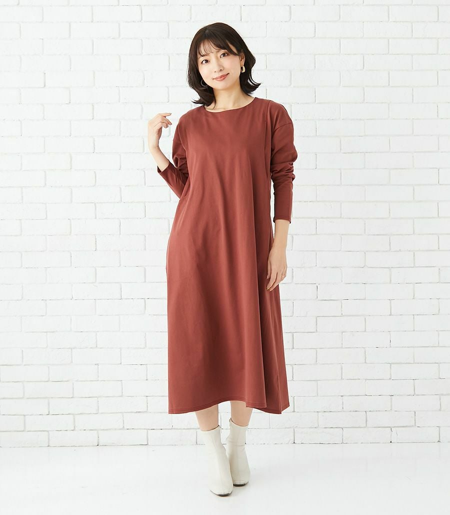 Aラインフレアーワンピース 授乳服 マタニティ服 日本製 授乳服