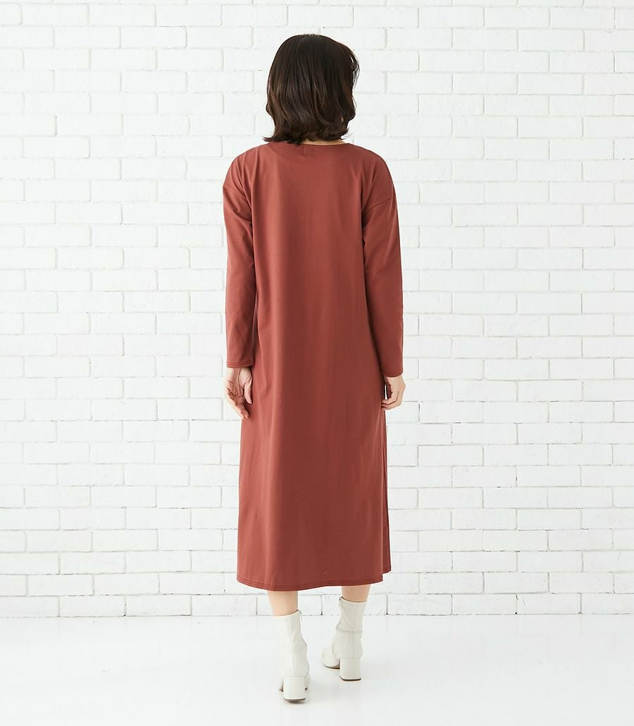 Aラインフレアーワンピース 授乳服 マタニティ服 日本製 授乳服