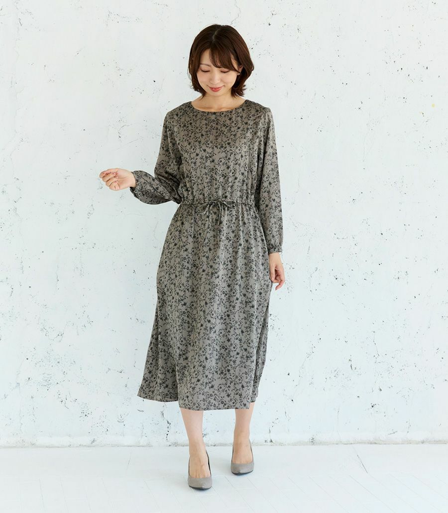 アンティークフラワーワンピース 授乳服 マタニティ服 日本製 授乳服