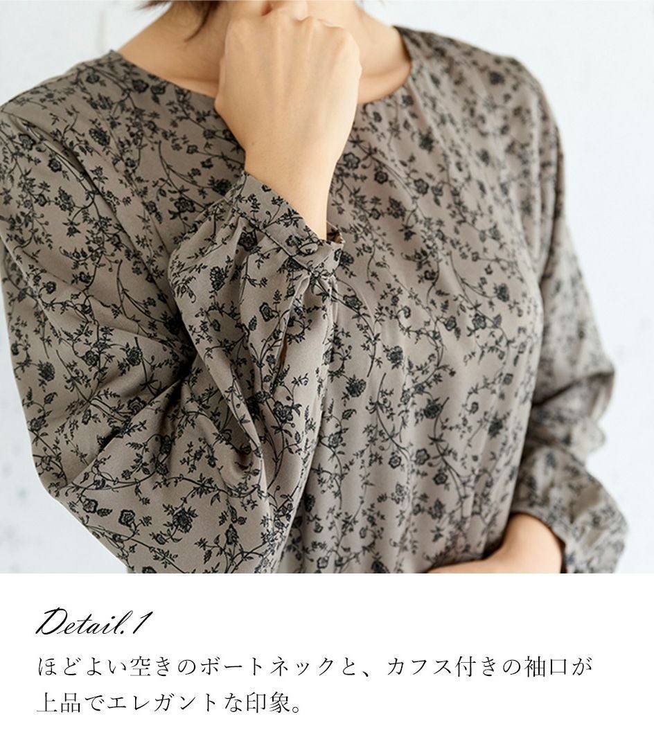 アンティークフラワーワンピース 授乳服 マタニティ服 日本製 授乳服