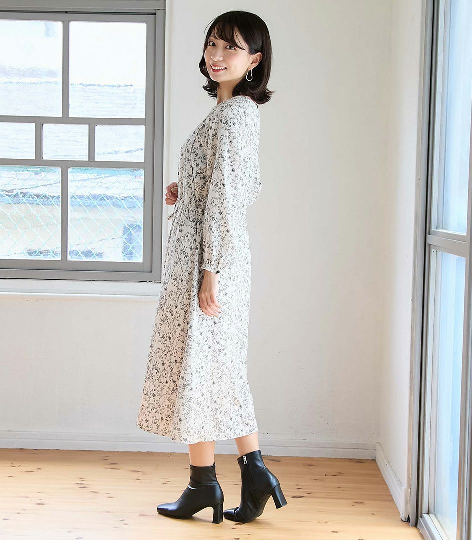 アンティークフラワーワンピース 授乳服 マタニティ服 日本製 授乳服