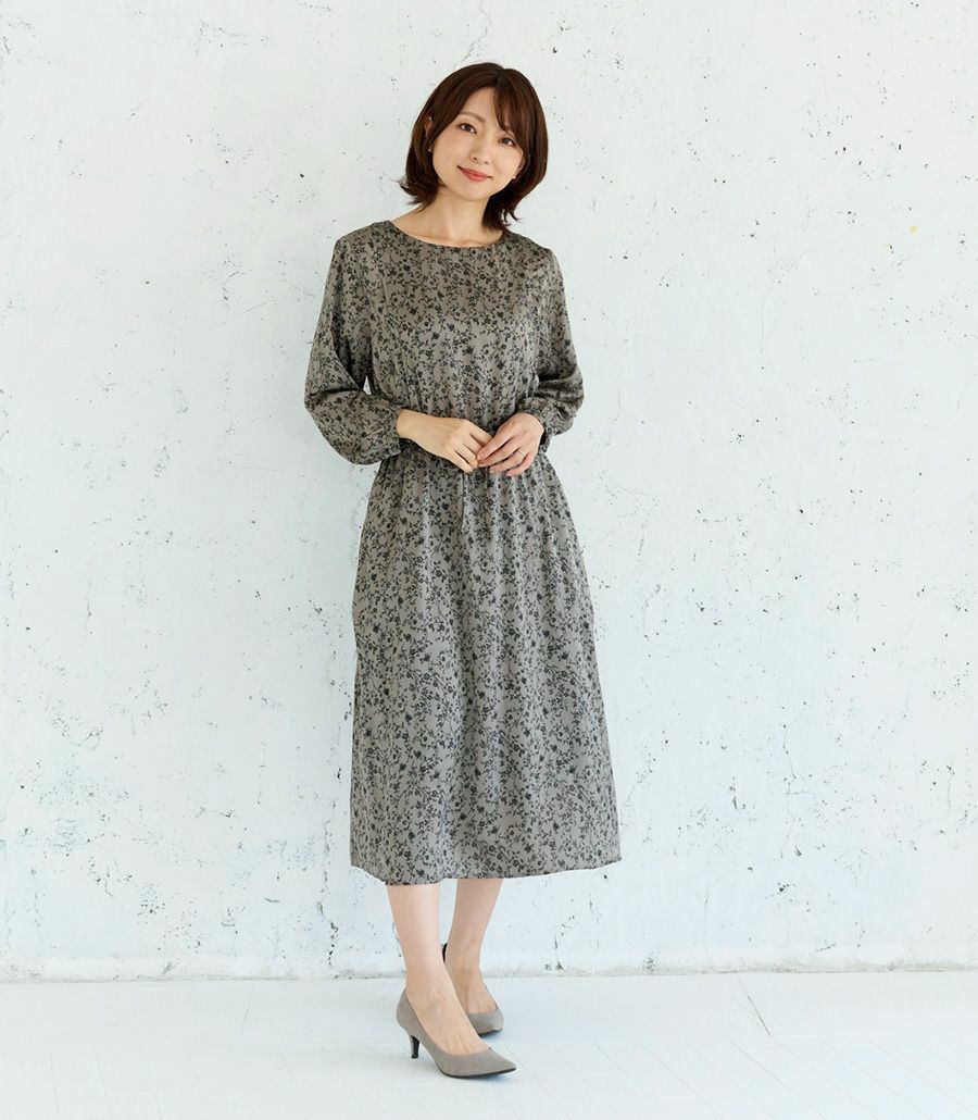 アンティークフラワーワンピース 授乳服 マタニティ服 日本製 授乳服