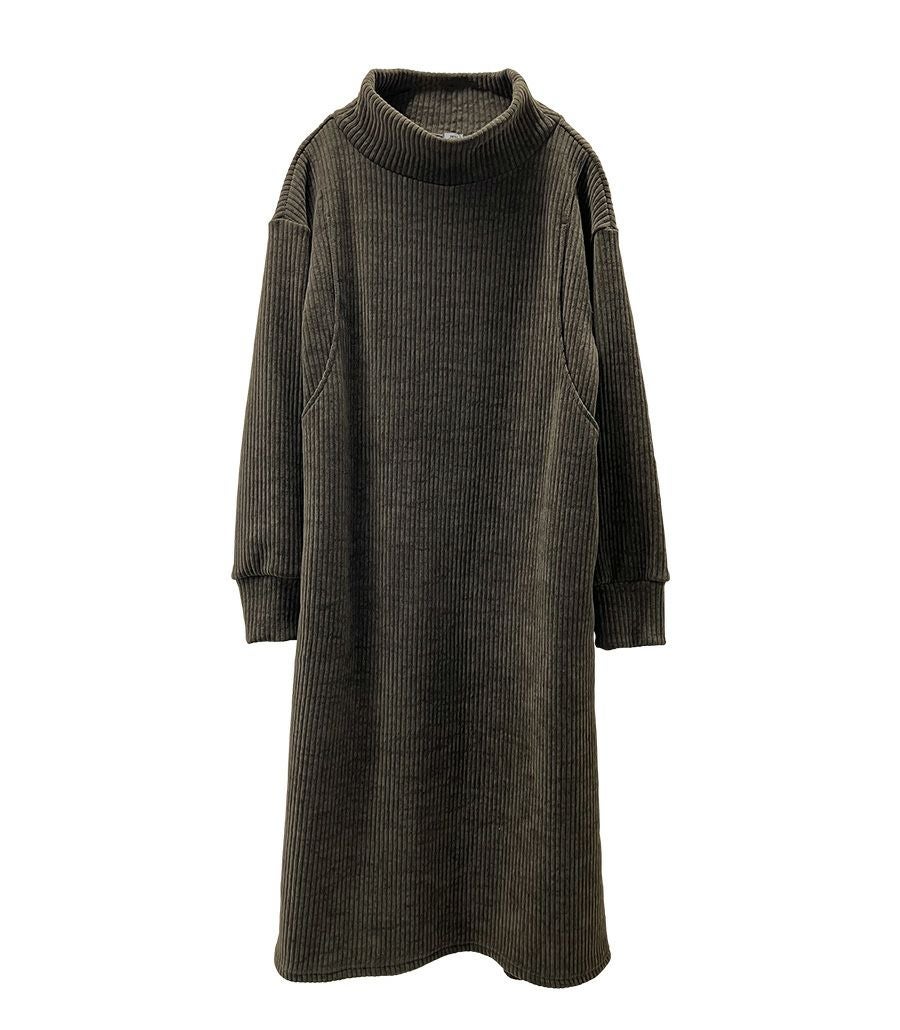 新品・授乳服・コーデュロイ・ハイネックワンピース・モーハウス 期間限定SALE 20%OFF】コーデュロイハイネックワンピース 授乳服