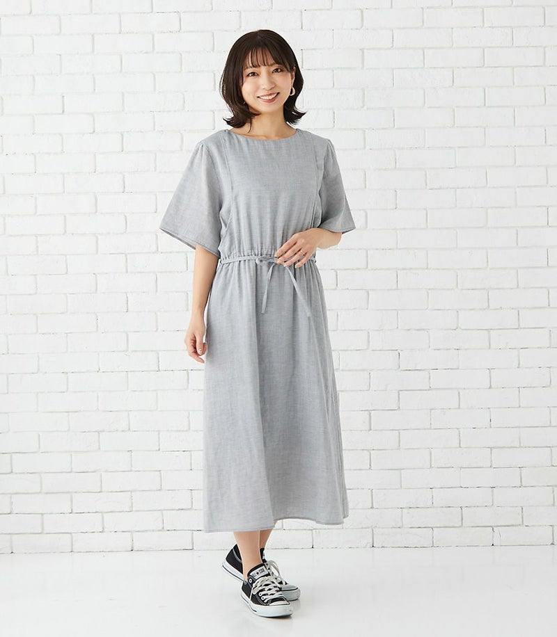 オーガニックギャザーワンピース 授乳服 マタニティ服 日本製
