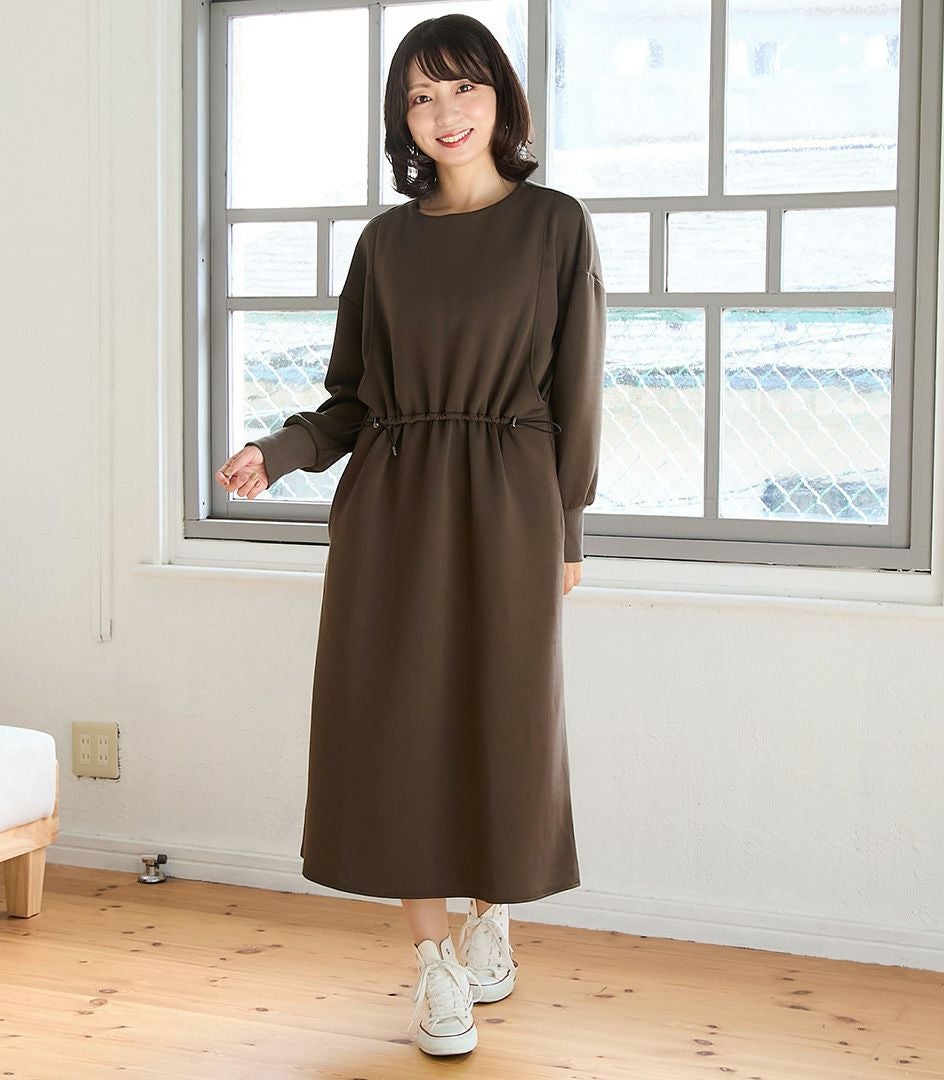 ドロストワンピース 授乳服 マタニティ服 日本製 授乳服 マタニティ服