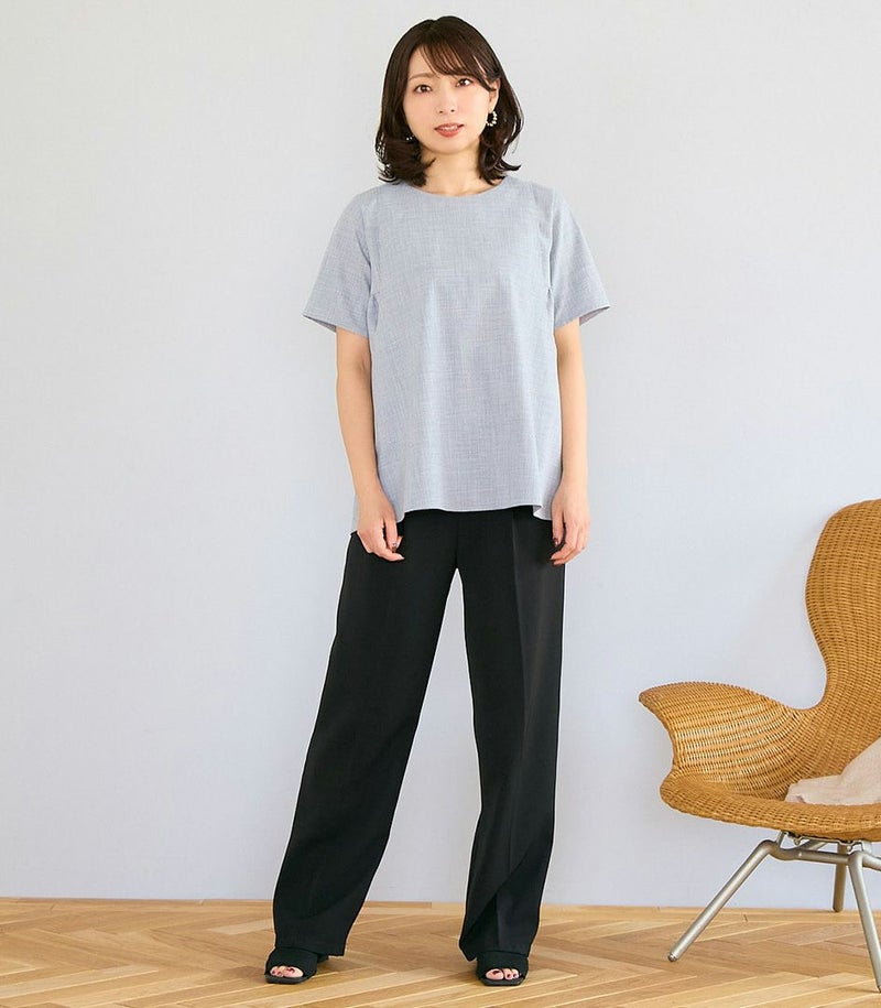 ブッチャーペプラムトップス 授乳服 マタニティ服 日本製
