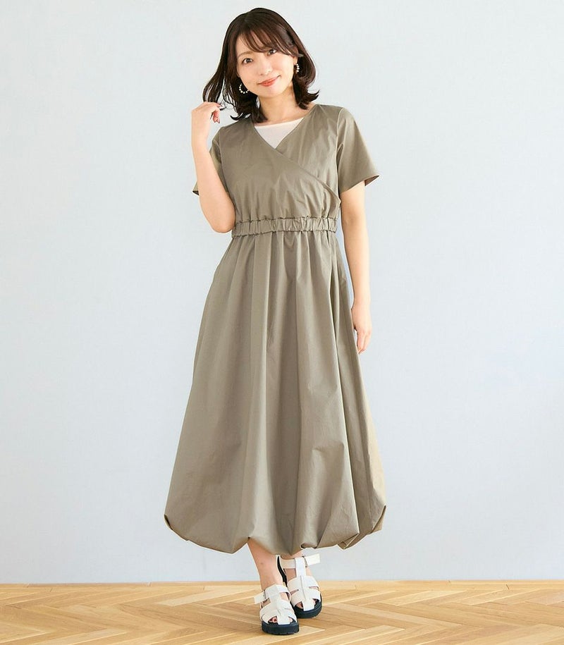 オーガニックバルーンワンピース 授乳服 マタニティ服 日本製