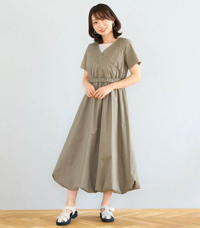 オーガニックバルーンワンピース 授乳服 マタニティ服 日本製