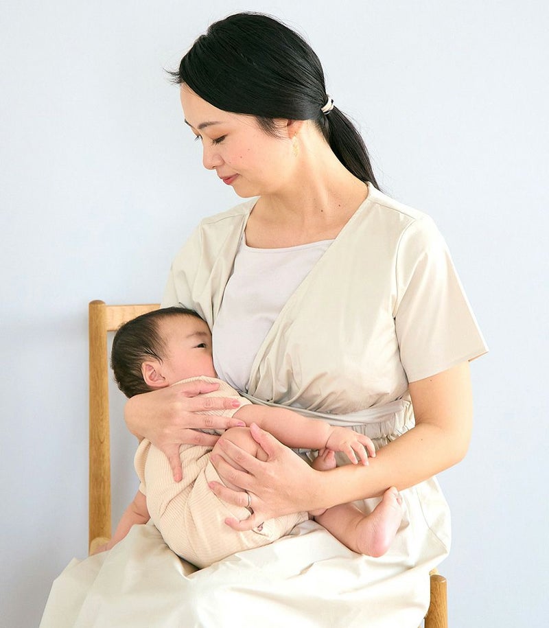 オーガニックバルーンワンピース 授乳服 マタニティ服 日本製