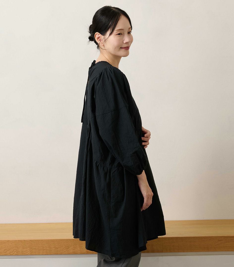 ふんわりギャザーチュニックブラウス 授乳服 マタニティ服 日本製 授乳