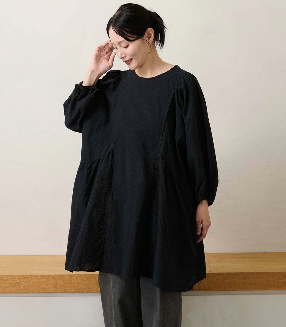 ふんわりギャザーチュニックブラウス 授乳服 マタニティ服 日本製 授乳