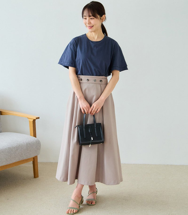フリル袖Tシャツ 授乳服 日本製