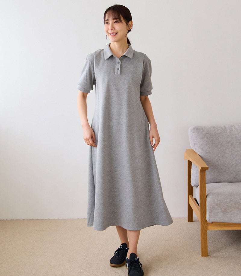 ポンチフレアワンピース 授乳服 日本製