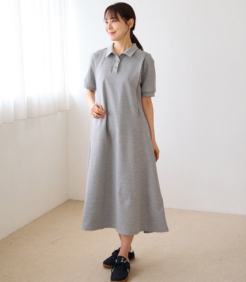 ポンチフレアワンピース 授乳服 日本製