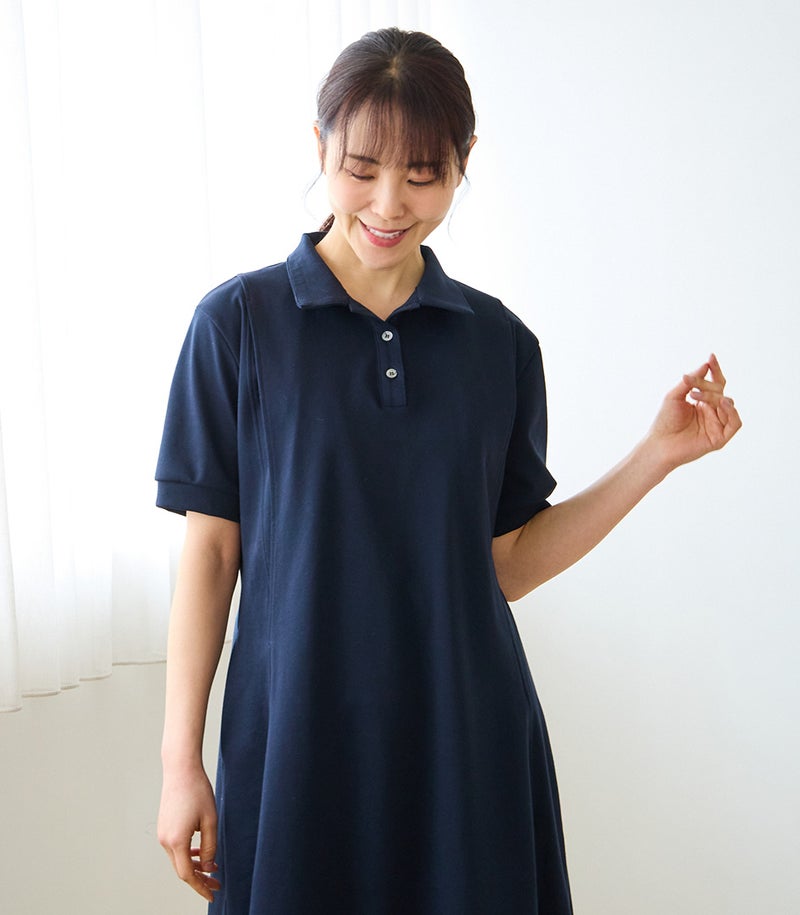 ポンチフレアワンピース 授乳服 日本製