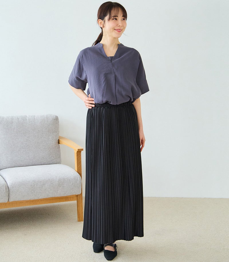 スキッパードルマンブラウス 授乳服 マタニティ服 日本製