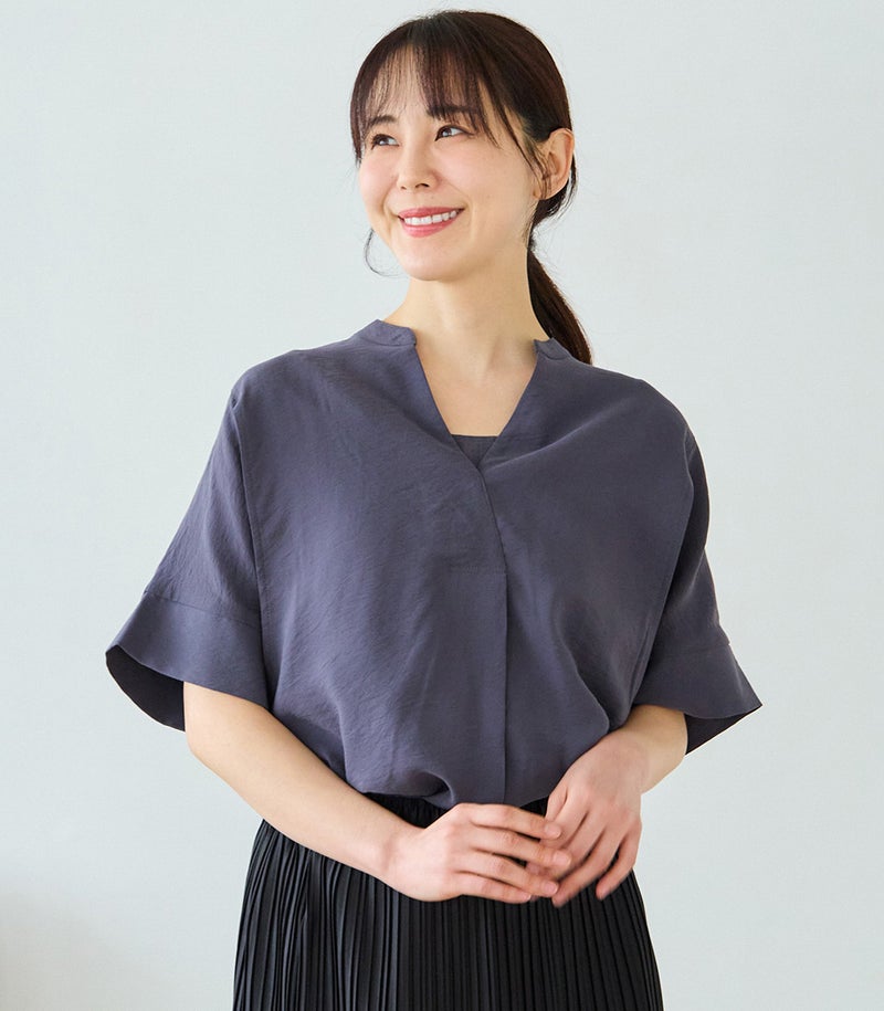 スキッパードルマンブラウス 授乳服 マタニティ服 日本製