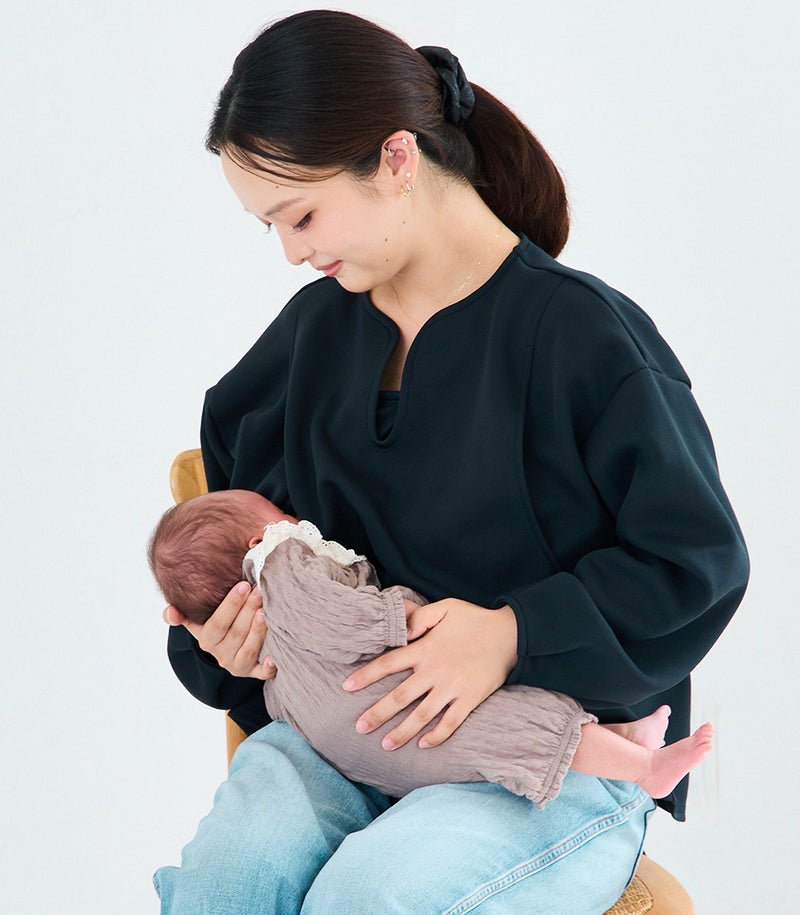 ダンボールスキッパートップス 授乳服 日本製